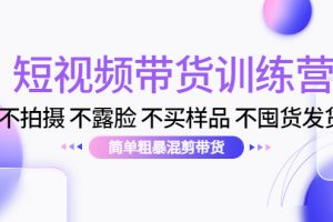 短视频带货训练营：不拍摄 不露脸 不买样品 不囤货发货 简单粗暴混剪带货（第三期）