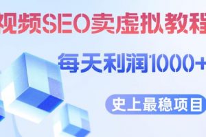 视频SEO出售虚拟产品每天稳定2-5单利润1000+史上最稳定私域变现项目【揭秘】