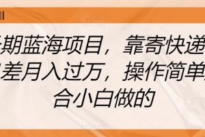 长期蓝海项目，靠寄快递信息差月入过万，操作简单适合小白做的【揭秘】