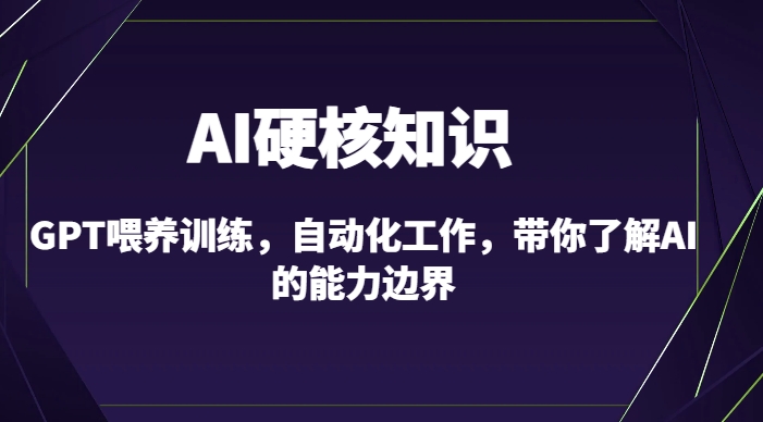 AI硬核知识-GPT喂养训练，自动化工作，带你了解AI的能力边界（10节课）插图