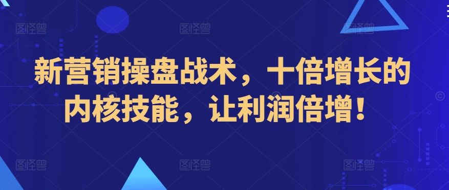 新营销操盘战术，十倍增长的内核技能，让利润倍增！插图