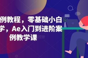 Ae案例教程，零基础小白也能学，Ae入门到进阶案例教学课