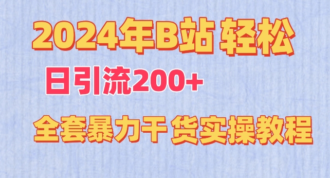 2024年B站轻松日引流200+的全套暴力干货实操教程【揭秘】插图