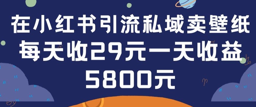 在小红书引流私域卖壁纸每张29元单日最高卖出200张(0-1搭建教程)【揭秘】插图