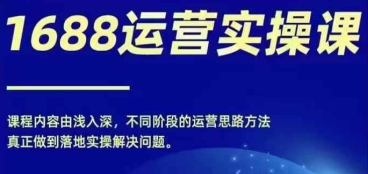 1688实操运营课，零基础学会1688实操运营，电商年入百万不是梦插图