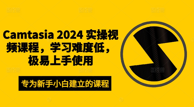 Camtasia 2024 实操视频课程，学习难度低，极易上手使用插图