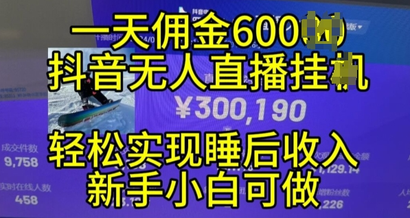 2024年11月抖音无人直播带货挂JI，小白的梦想之路，全天24小时收益不间断实现真正管道收益【揭秘】插图