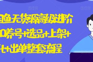 2024闲鱼无货源高级进阶卖货5.0.养号+选品+上架+优化+出单整套流程【揭秘】