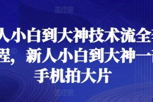 新人小白到大神技术流全套课程，新人小白到大神一部手机拍大片