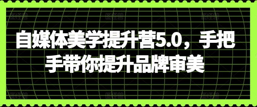 自媒体美学提升营5.0，手把手带你提升品牌审美插图