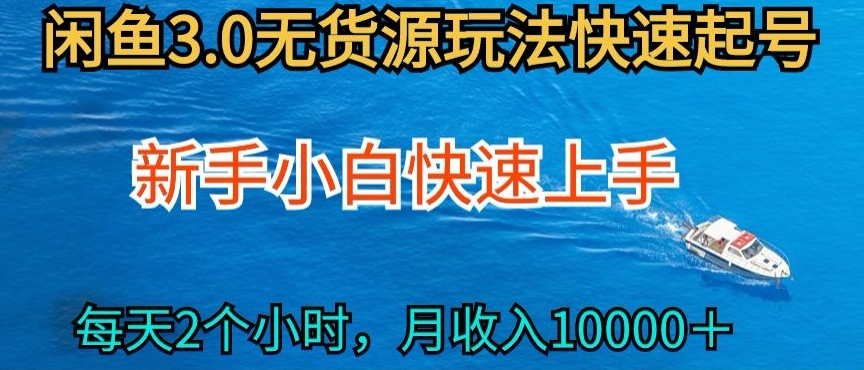 2024最新闲鱼无货源玩法，从0开始小白快手上手，每天2小时月收入过万【揭秘】插图