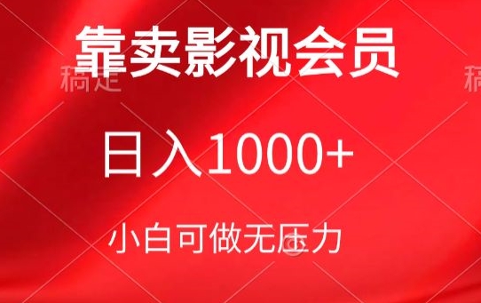 靠卖影视会员，日入1000+，落地保姆级教程，新手可学【揭秘】插图