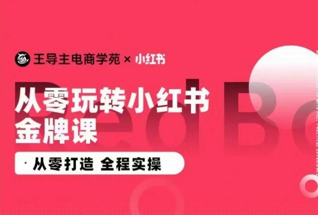 王导主·小红书电商运营实操课，​从零打造  全程实操插图