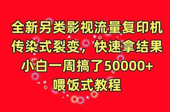 全新另类影视流量复印机，传染式裂变，快速拿结果，小白一周搞了50000+，喂饭式教程【揭秘】插图