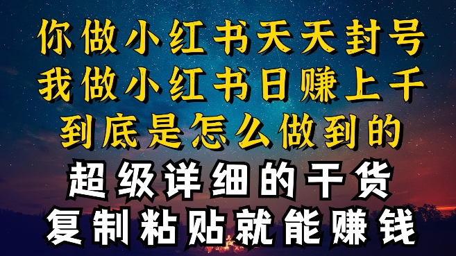 都知道小红书能引流私域变现，可为什么我能一天引流几十人变现上千，但你却频频封号违规被限流【揭秘】插图