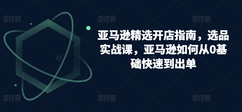 亚马逊精选开店指南，选品实战课，亚马逊如何从0基础快速到出单插图