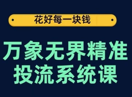 万象无界精准投流系统课，从关键词到推荐，从万象台到达摩盘，从底层原理到实操步骤插图