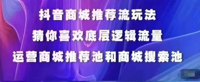 抖音商城运营课程，猜你喜欢入池商城搜索商城推荐人群标签覆盖插图